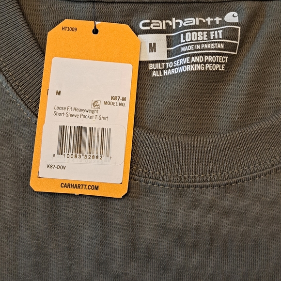 Carhartt K87 Loose Fit Heavyweight Pocket T-Shirt Men’s Medium Olive Green NWT - Picture 3 of 3